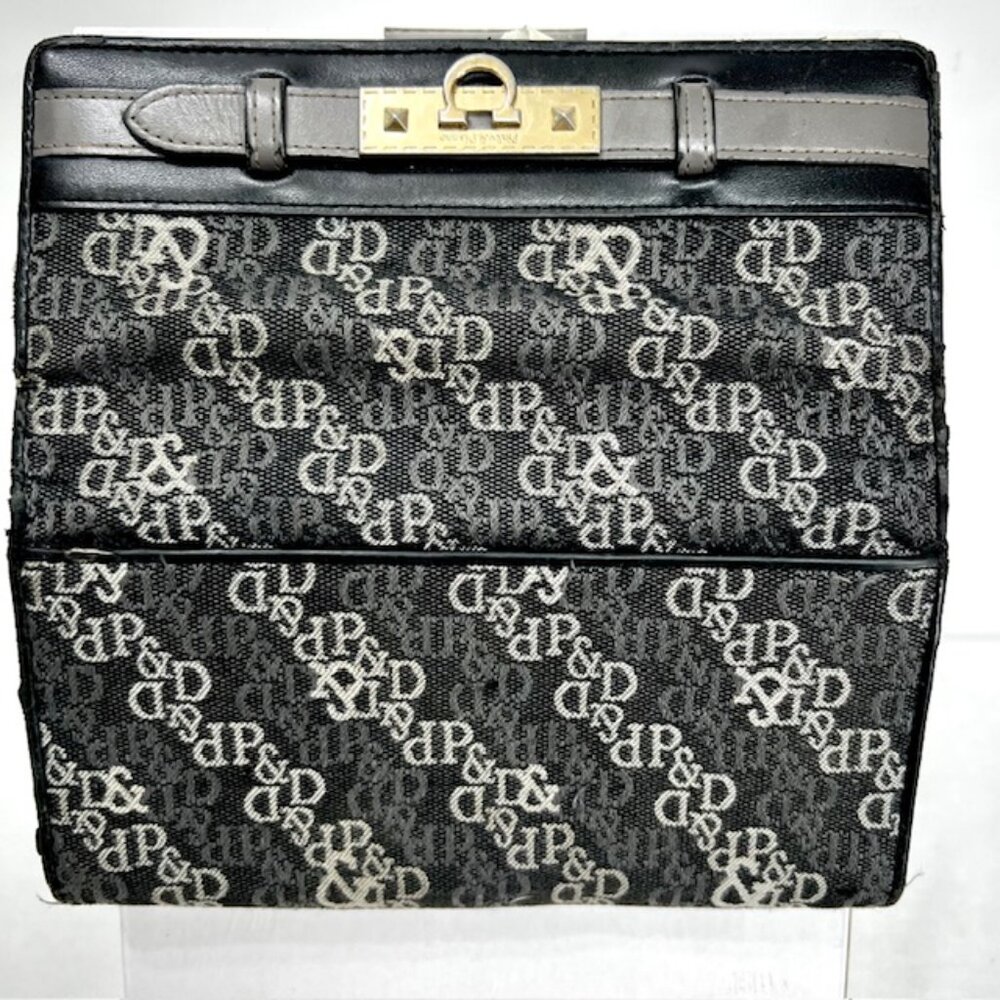 VGT Pinky & Dianne Denim Snap Accordion Wallet With Gray Black Logo Bifold(12) - Picture 5 of 14